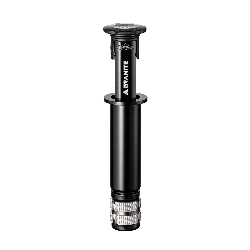 Granite Stash RCX Bicycle Multi-Purpose Tools Kit with 8 Stored Attachments Inside Tapered Head Tube - Model with Compression Cap (Black).