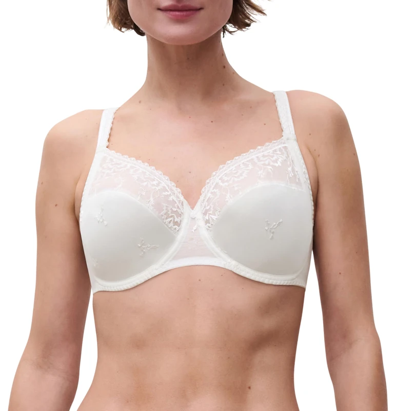 Chantelle Women's, EVERY CURVE, Very covering underwired bra, Women's lingerie, Milk, 38B