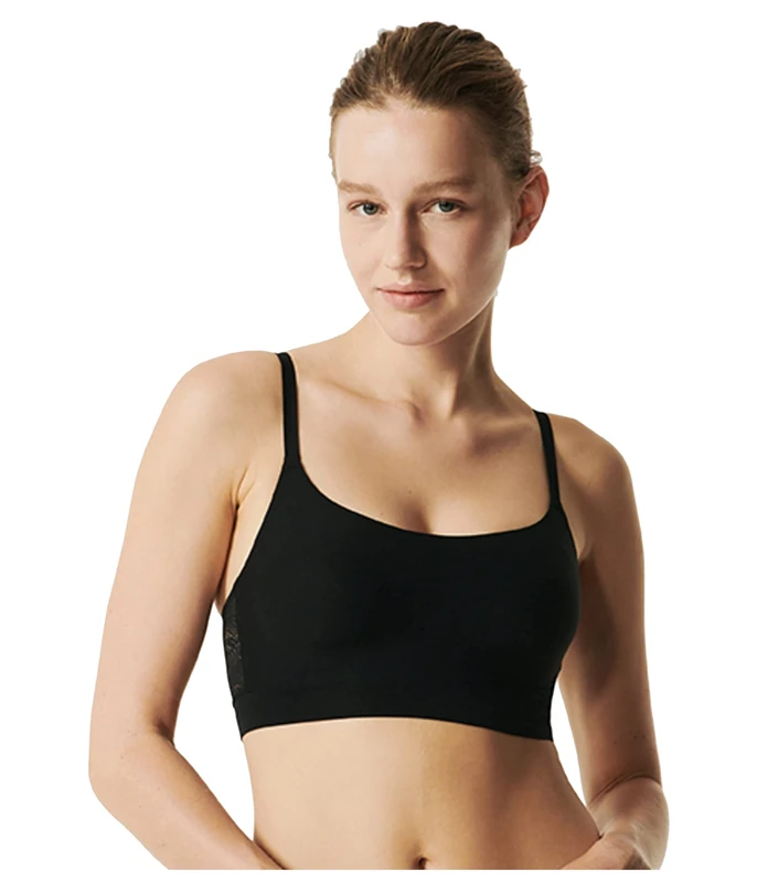 Chantelle Women's Softstretch Uw Sg Sans A. Padded Bralette Lace Full Coverage Bra, Black, M/L