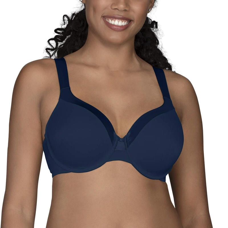 Vanity Fair Women's Illumination Full Figure Zoned-in Support Bra, Lightly Lined Cups Up to Dd Molded, Ghost Navy, 38C