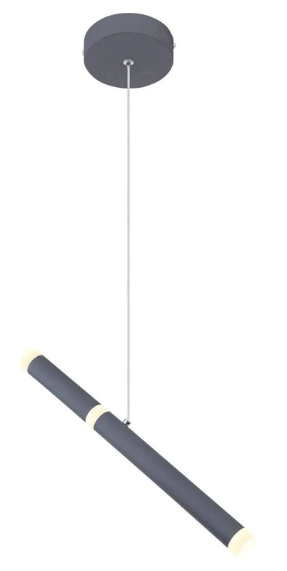 GLOBO Graphite Pendant Light - Metal Graphite and Acrylic Opal