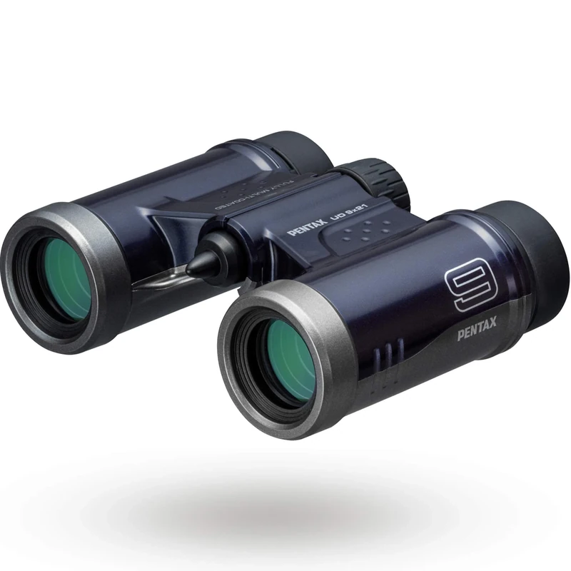 Pentax 61812 Binoculars UD 9x21 - Navy A bright and clear field of view, lightweight body with roof prism, Fully Multi-Coated optics, 9x magnification, ideal for concerts, sports, travelling