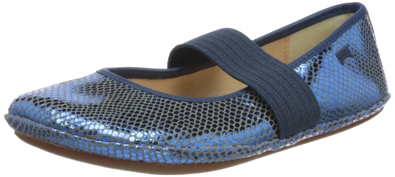 Camper Girls' Right Kids-80025Ballet Flat, Blue 131, 10 UK - Image 1