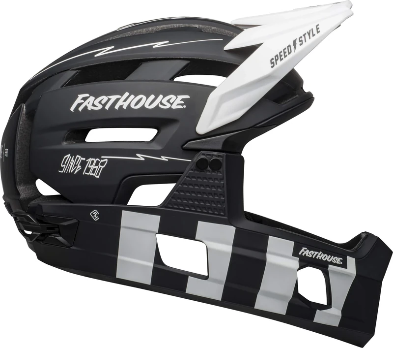 BELL Men's Super Air Helmet, Fasthouse Matte Black/White, M