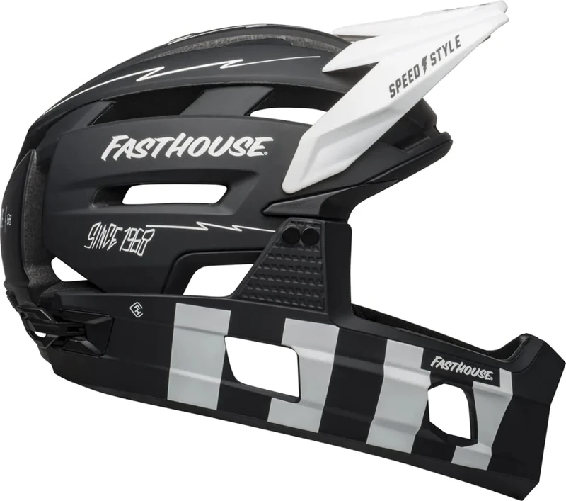BELL Super Air Men's Helmet, Fasthouse Matte Black/White, L