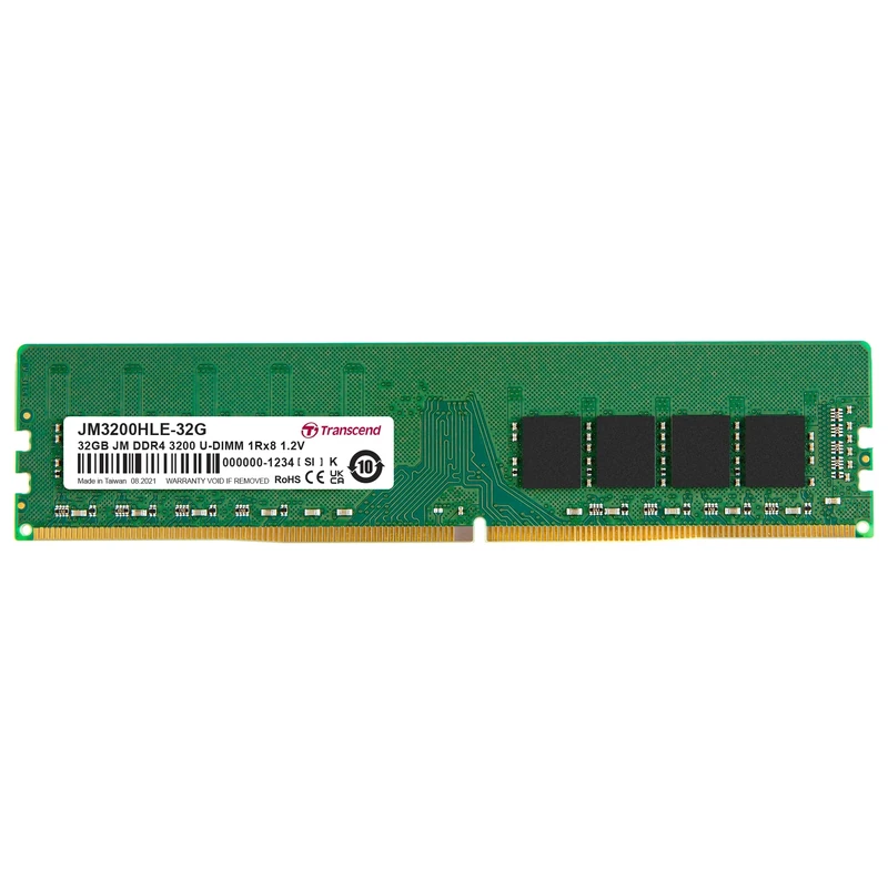 Transcend 32GB Long-DIMM Memory Module DDR4 3200MHz - JM3200HLE-32G