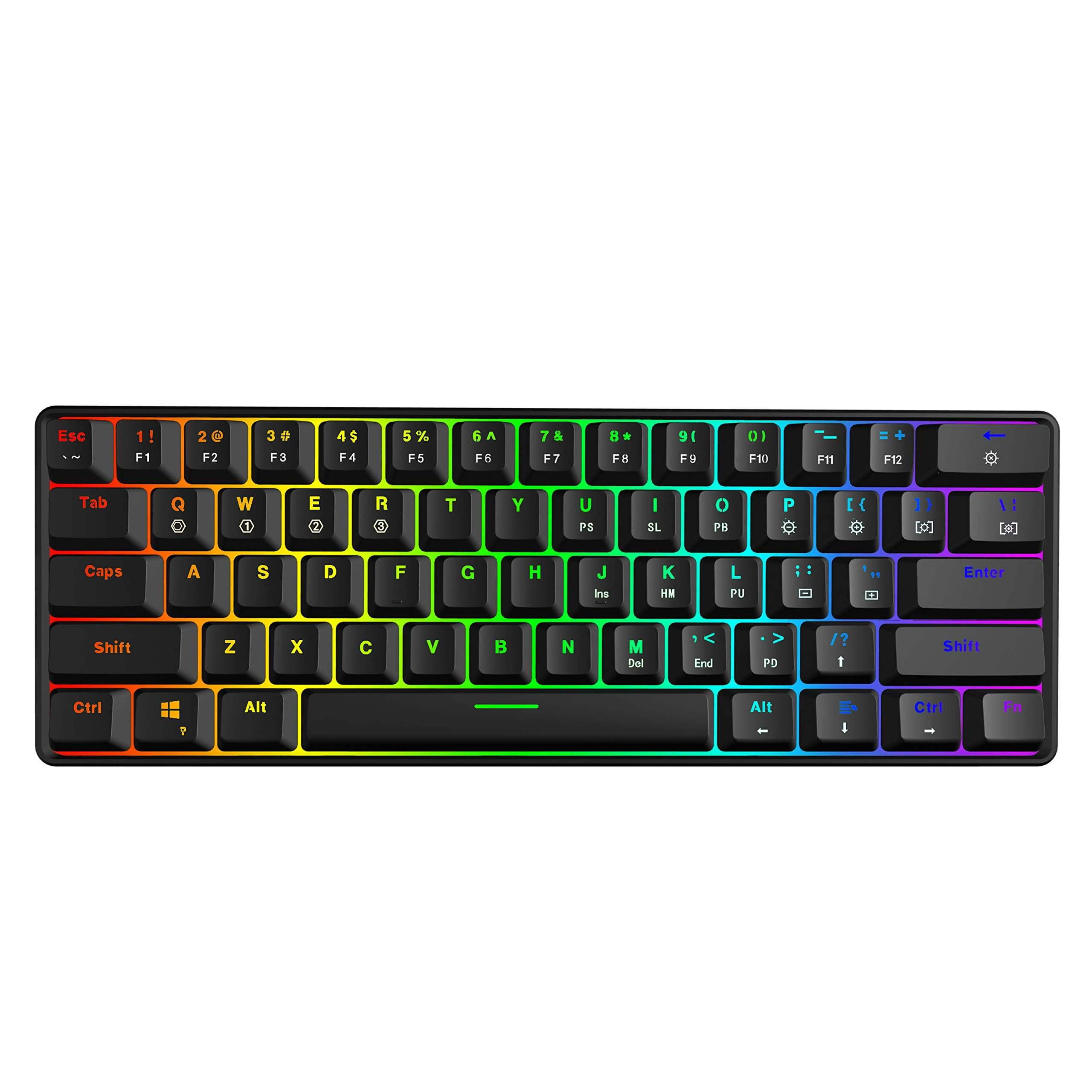 SKYLOONG GK61 SK61 60% Wired Mechanical Gaming Keyboard, Hot Swap Optical Switch, RGB Backlit, Waterproof, Blind-Mate Interface, Compact Computer Keyboard with Full Keys Programmable