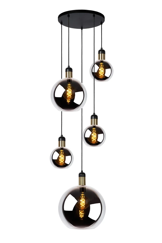 LUCIDE Julius - Pendant Light - 5xE27 - Smoke Grey