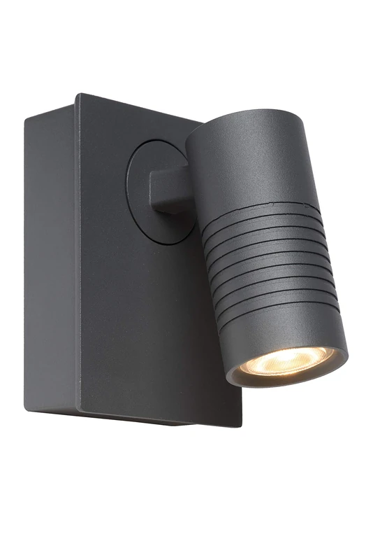 Lucide BRAN - Wall Spotlight Outdoor - LED Dim. - 1x7W 2700K - IP54 - Anthracite - Image 1