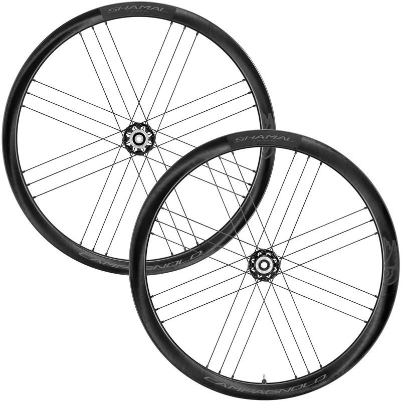 Campagnolo Shamal Carbon C21 Disc Brake Road Bike Wheelset, Dark Label, Shimano/SRAM Freehub