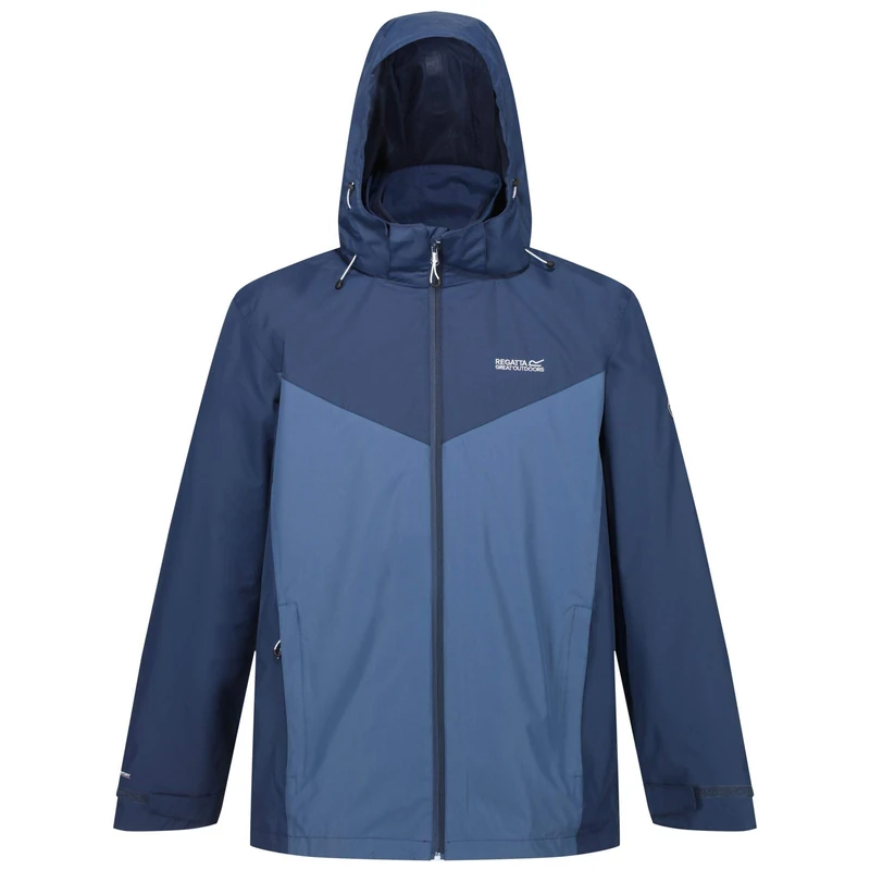 Regatta Telmar III Waterproof Taped Seams Hooded Lined 3-in-1 Jacket - Nightfall/Brunswick, M