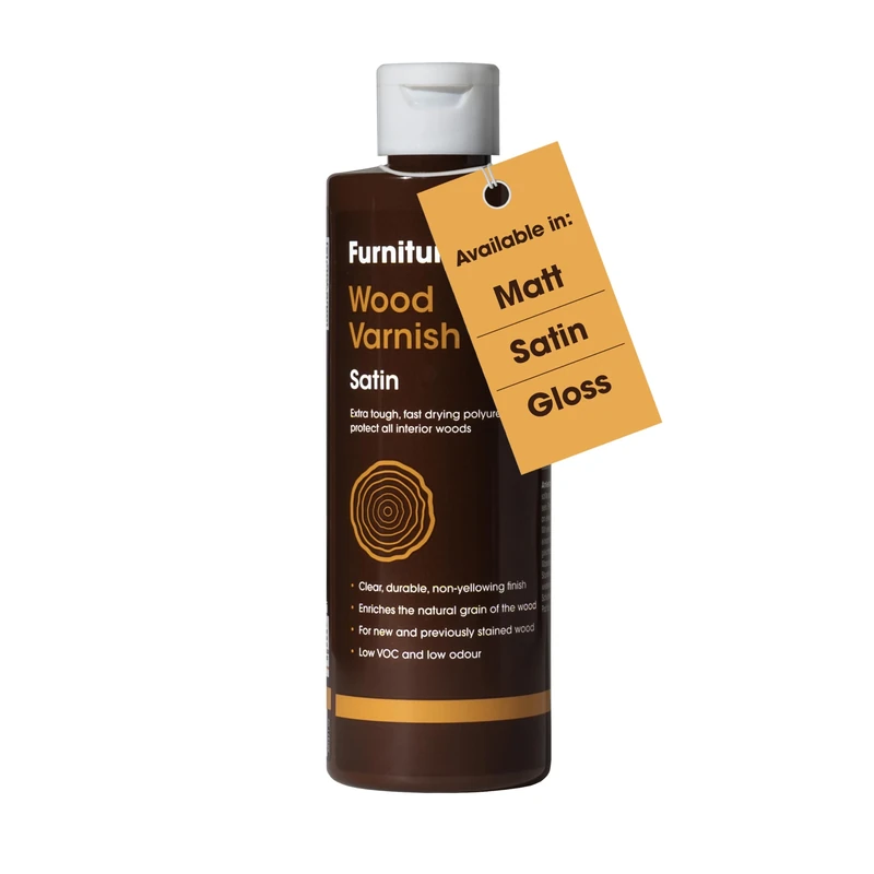 Wood Varnish - 500ml - Fast Drying, Clear Varnish for Wood - Low Odour, Water-Based Varnish - Protects Interior Wood from Scratches and Stains – Satin