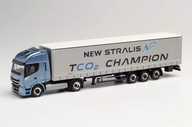 herpa 312271 Iveco NP 460 New Stralis TCO2 Champion Curtain Tarpaulin Multi-Coloured - Image 1