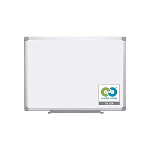 Bi-Office Earth Maya Magnetic Whiteboard, Lacquered Steel Surface, Aluminium Frame, 180 x 120 cm