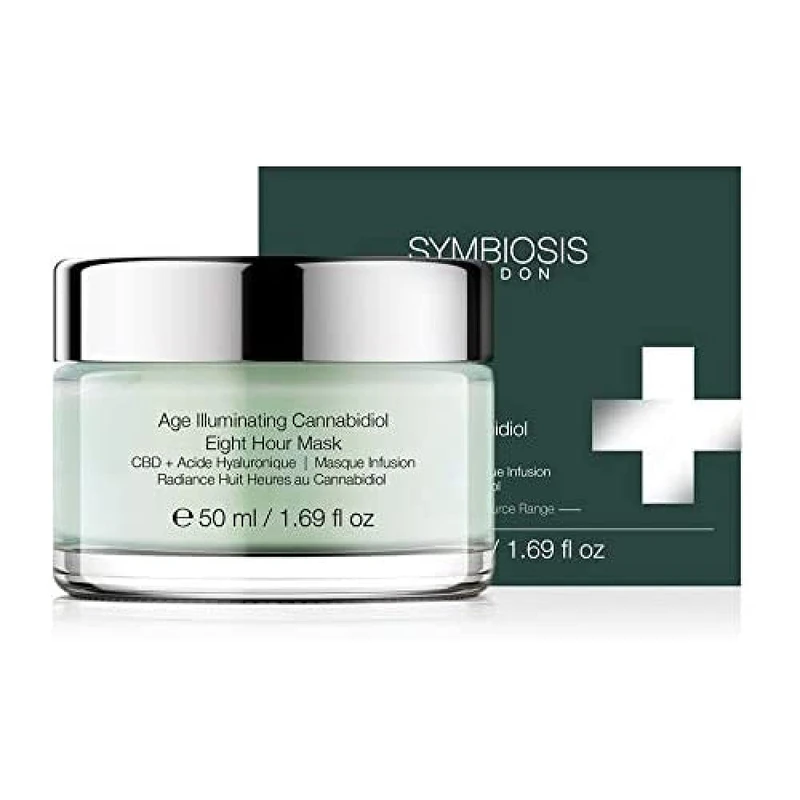 SYMBIOSIS LONDON | [CBD + Hyaluronic Acid] - Age Illuminating Cannabidiol Eight Hour Mask | 1x50ml - Image 1