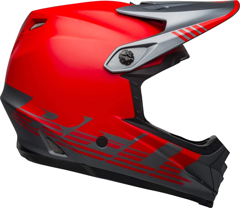 BELL Unisex_Adult Bicycle Helmet, Louver Matte Grey/Red, S (53-55cm)