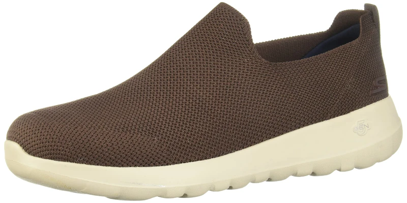 Skechers Men's Go Walk Max-Athletic Air Mesh Slip on Walking Shoe Sneaker, Brown, 7.5 EE - Wide