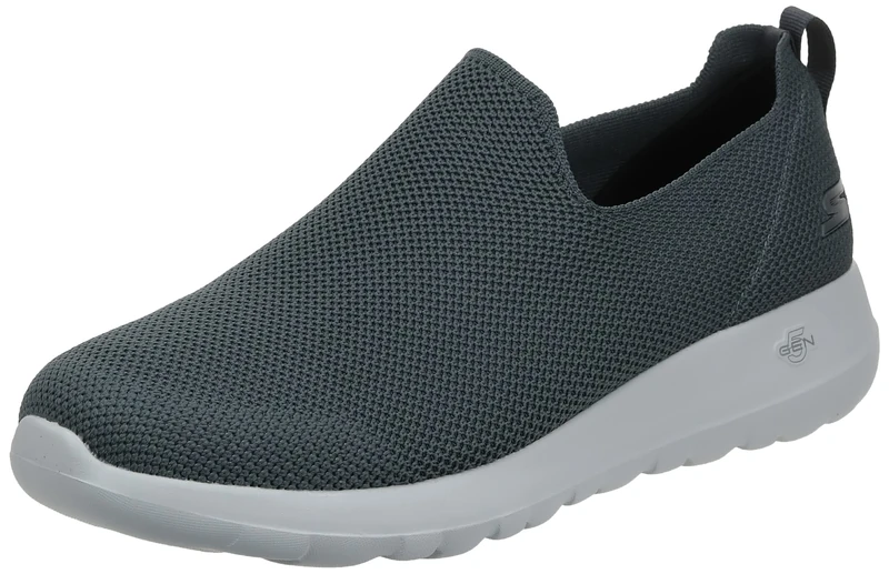 Skechers Womens Go Walk Max-Athletic Air Mesh Slip on Walking Shoe Sneaker, Charcoal, 9.5 X-Wide US