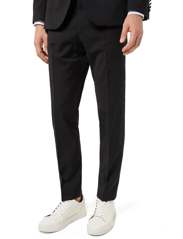 Pierre Cardin Men's Auguste Suit Trousers, Black, 25