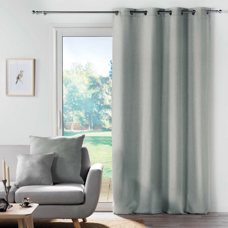 Douceur d'Intérieur Solena Curtain Polyester Grey 140 x 260 cm