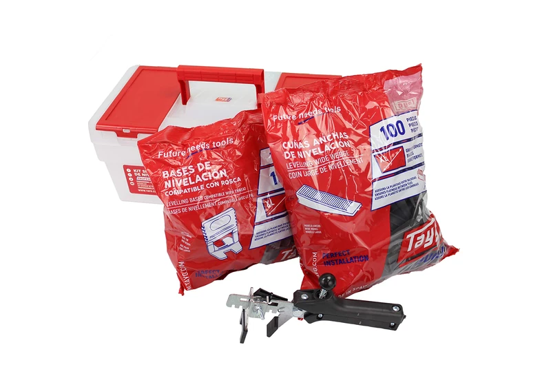 Professional Leveling System Kit 1mm Metal Pliers (100 Bases, 100 Wedges, 1 Metal Pliers) - Image 1