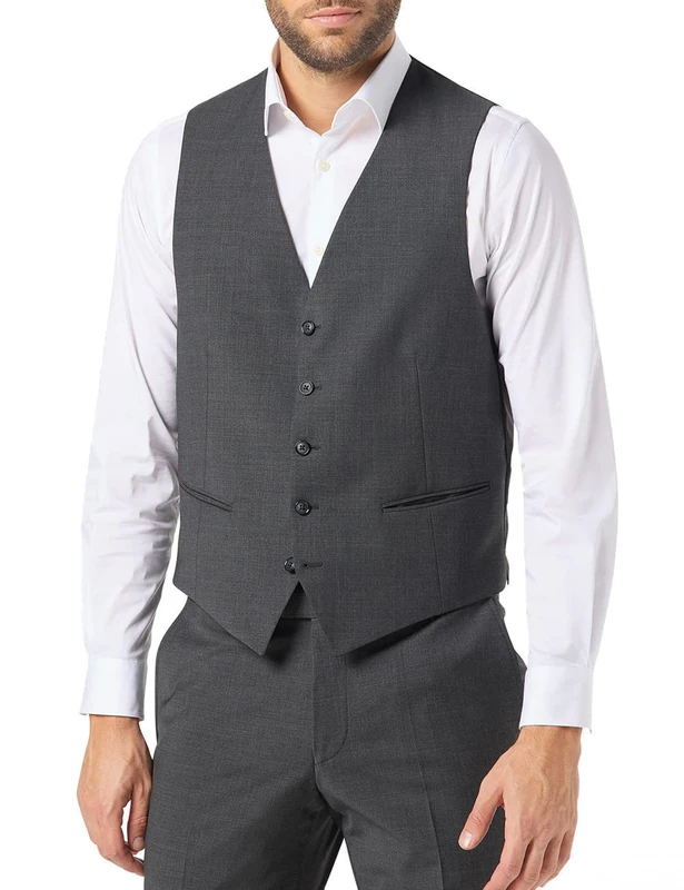 Pierre Cardin Men's Weste Hugo FF Blazer, Darkshadow, 38