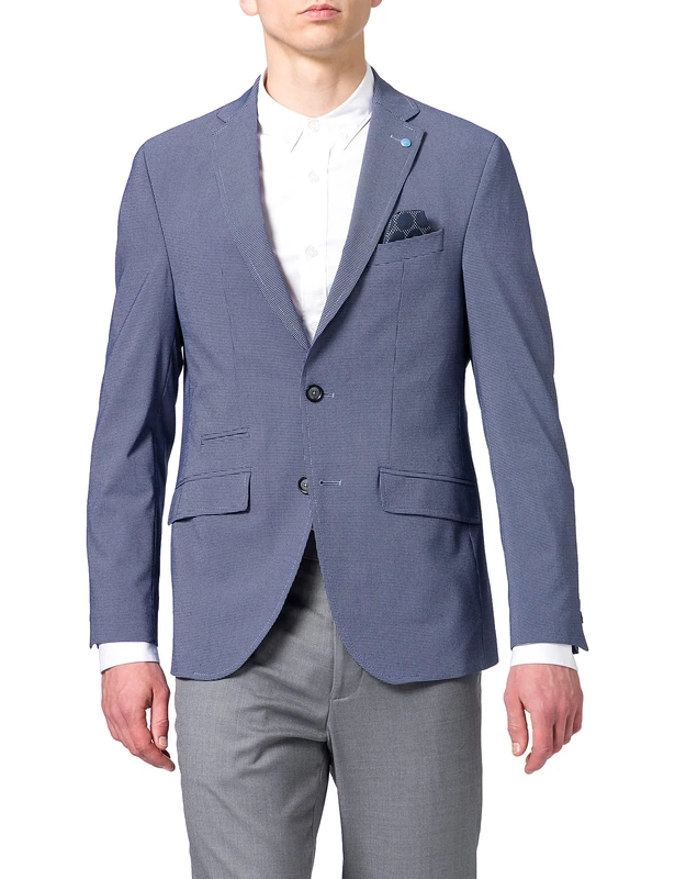 Pierre Cardin Men's Lucas-2 Futureflex Jacket Business Casual Blazer, Blue, 38