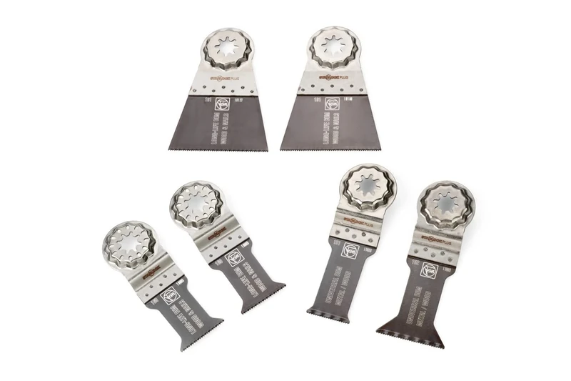 FEIN Best of E-Cut StarlockPlus Wood & Metal 6 E-Cut Plunge Cutting Blades for Wood and Metal Cutting Operations, Starlock Plus Fitting.