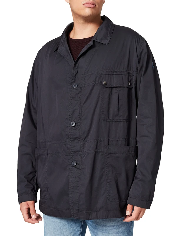 Pierre Cardin Men's Jacke Shirt jacket, Blue, 52 - Image 1