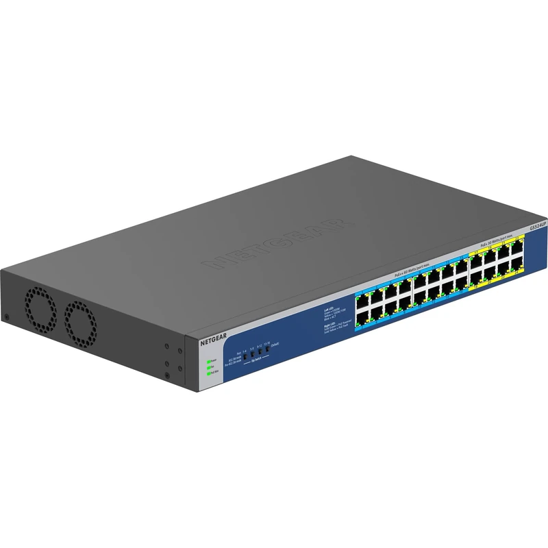 NETGEAR GS524UP - Switch - unmanaged - 8 x 10/100/1000 (PoE+) + 16 x 10/100/1000 (PoE++) - desktop, rack-mountable - PoE++ (480 W) - AC 100 - 230 V