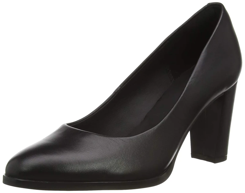 Clarks Women's Kaylin Cara 2 Pump, Black Leather, 7 UK