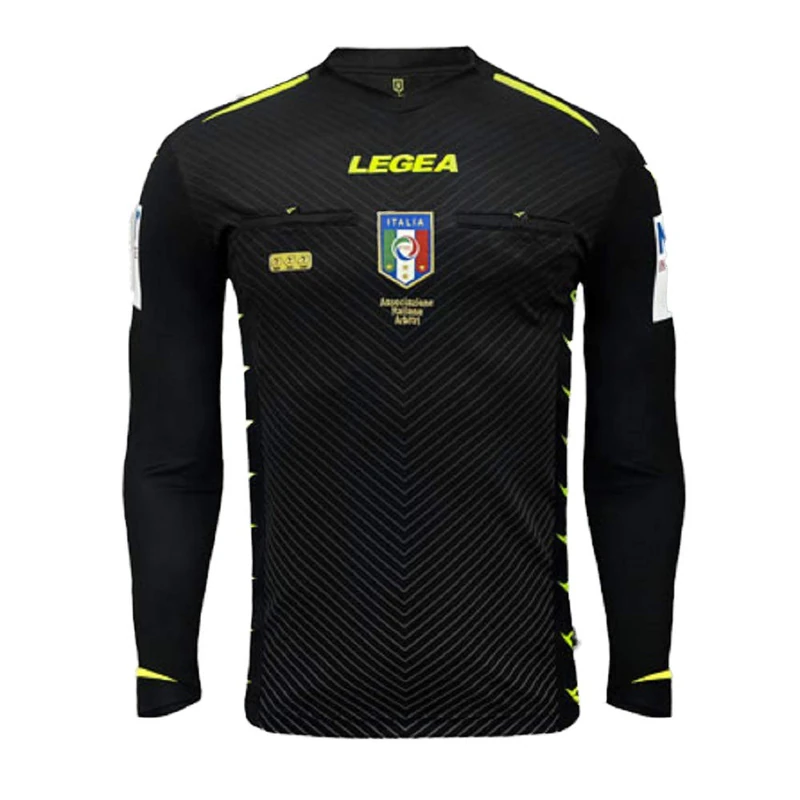 LEGEA 2020/2021, Referee Shirt AIA M/L Man, mens, M1164, Black, XS