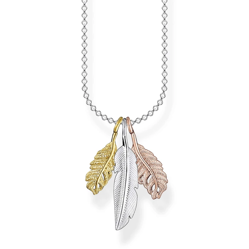 Thomas Sabo Women's 925 Sterling Silver Feather Necklace, 38-45cm - Image 1