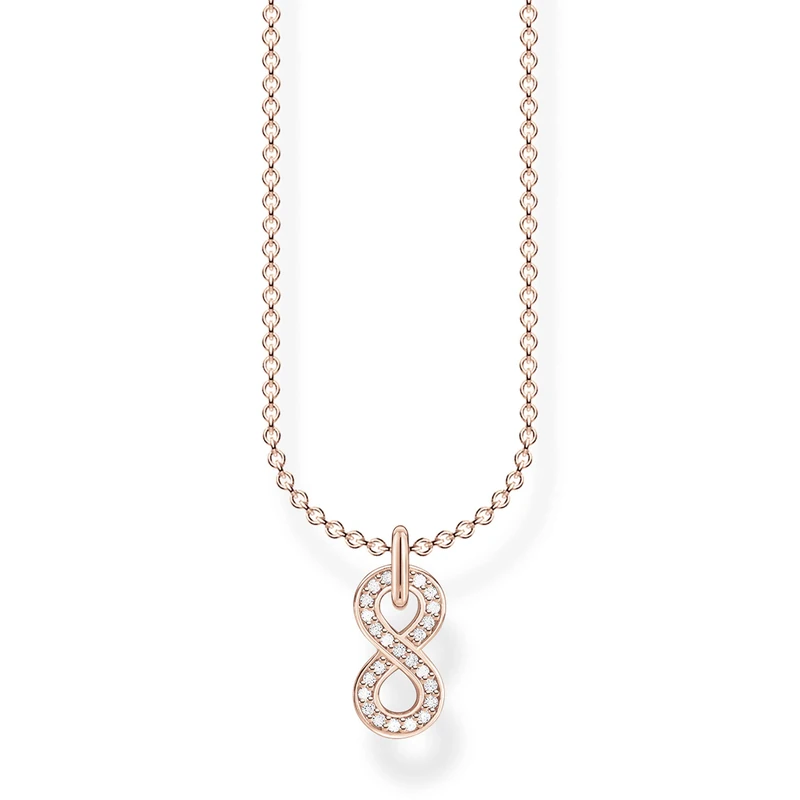 Thomas Sabo Women Necklace infinity rose gold 925 Sterling Silver, 18K Rose Gold Plating KE2067-416-14