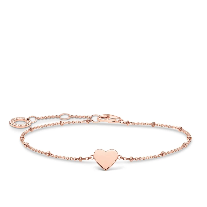 Thomas Sabo bracelet heart with balls rose gold plated silver A1991-415-40-L19V
