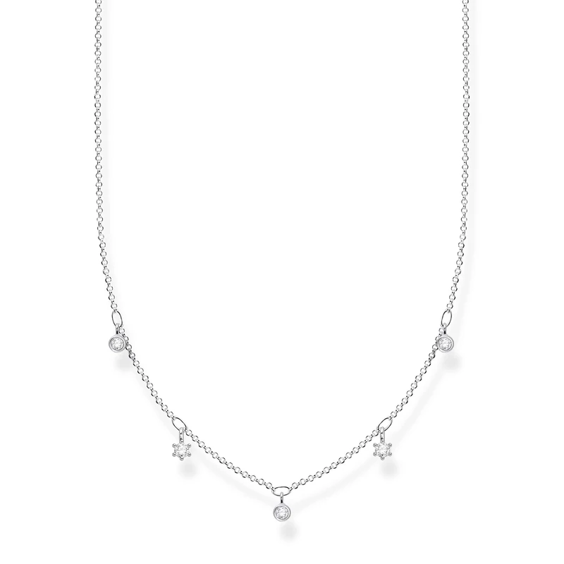 Thomas Sabo Women Necklace white stones, silver 925 Sterling Silver KE2071-051-14