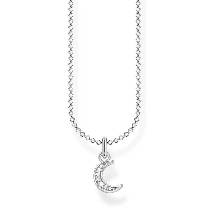 Thomas Sabo Women Necklace moon pavé silver 925 Sterling Silver KE2050-051-14