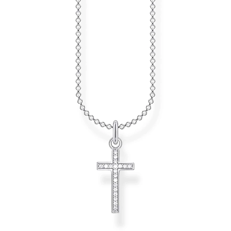 Thomas Sabo Women Necklace cross pavé 925 Sterling Silver KE2043-051-14