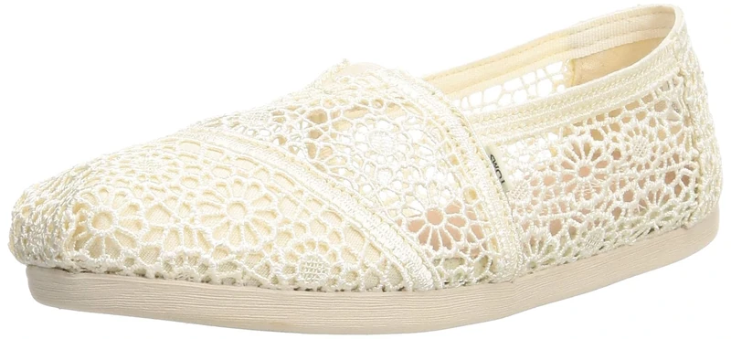 Toms Apargata Crochet Natural Espadrilles Women Beige Sandal - UK 5