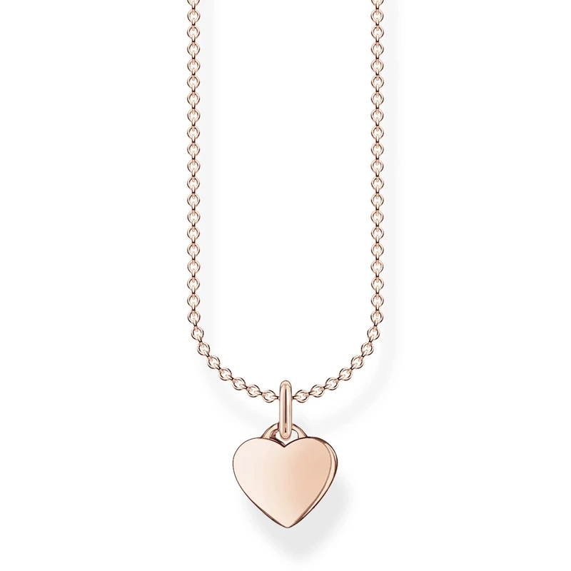 Thomas Sabo Women's Necklace Heart Rose Gold 925 Sterling Silver 38-45 cm Length