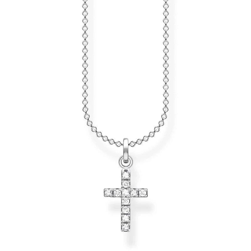 Thomas Sabo Women Necklace Cross pavé 925 Sterling Silver KE2069-051-14