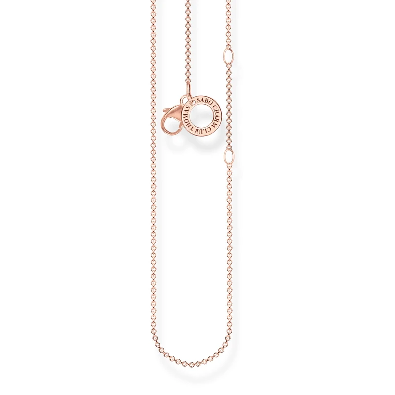 Thomas Sabo Women Charm Necklace Rose Gold 925 Sterling Silver, 18K Rose Gold Plating X0278-415-40