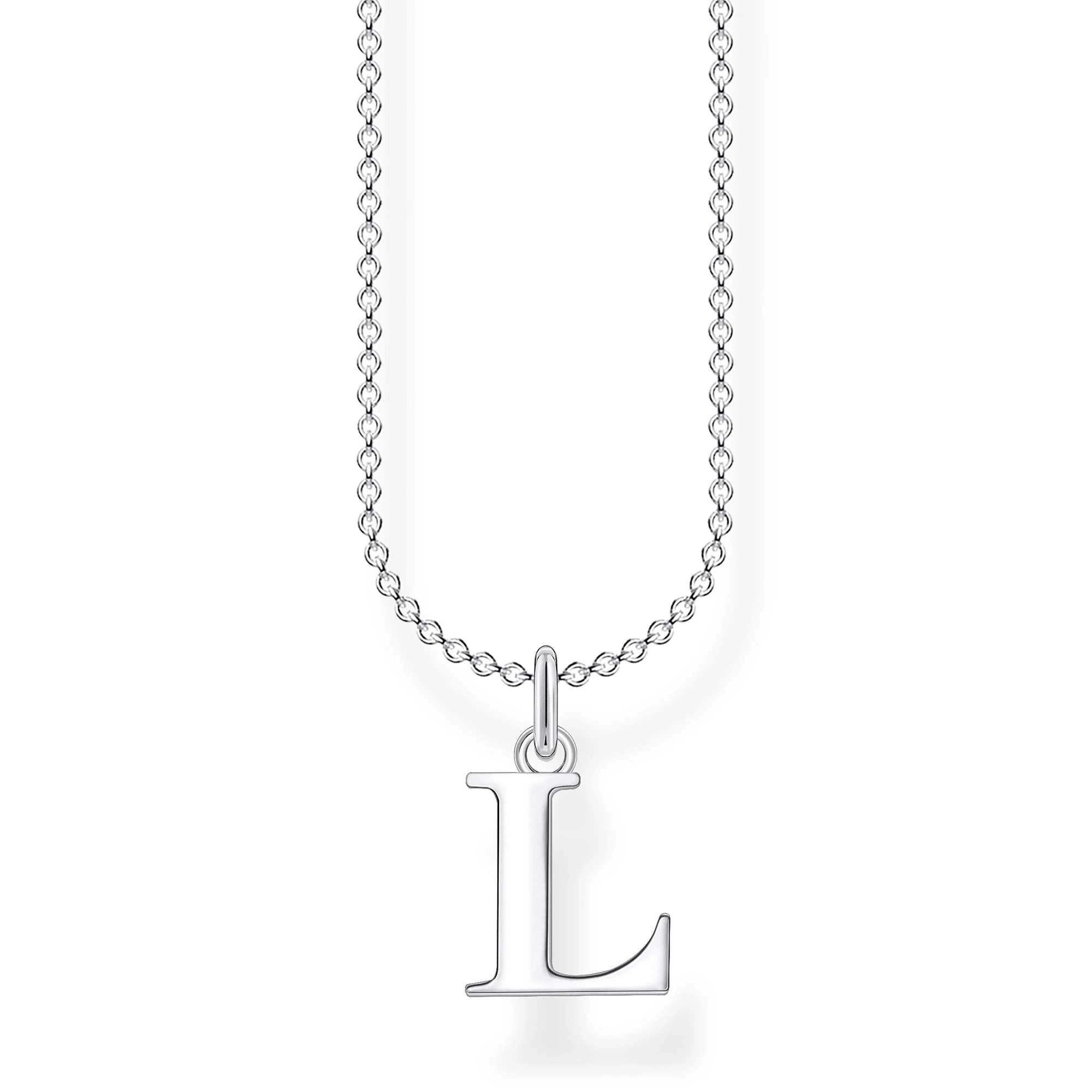 Thomas Sabo Women's 925 Sterling Silver Letter L Necklace 38-45 cm Length