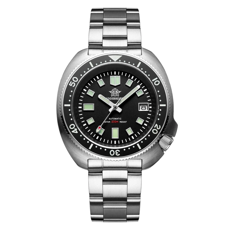 ADDIESDIVE Automatic Watches Man Luminous Mechanical Diver's Watch NH35A Movement Stainless Steel Bracelet