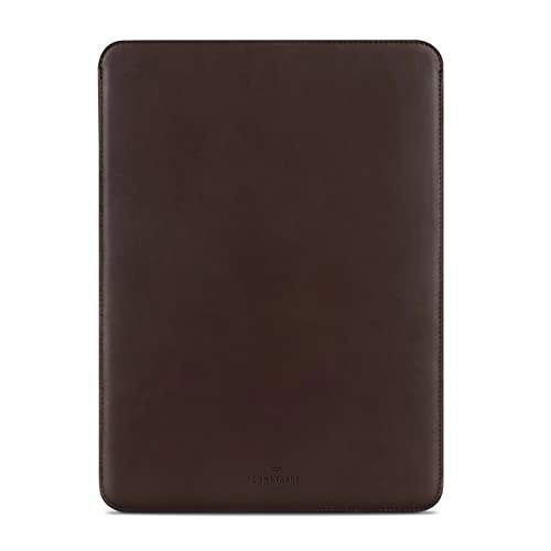Comfyable Laptop Sleeve 14 Inch Precisely Compatible with MacBook Pro 14-inch M3 M2 Pro/Max 2023 & Old Versioned 13 Inch MacBook Pro/MacBook Air, Faux Leather Cover Case, 13 in 14 in, Dark Coffee
