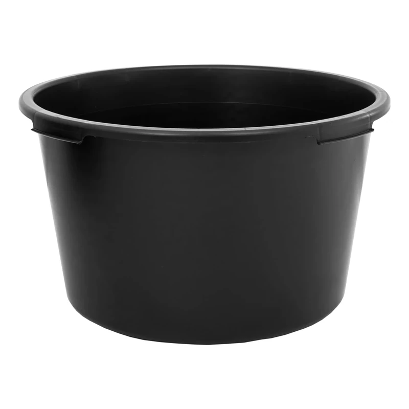 65 Litre Heavy Duty Multi Tub Bucket - 58 x 58 x 35 cm Round Black Utility Container for Agriculture, Gardening, Equestrian, Construction, Livestock, Water Storage & Small Ponds - Easy to Clean
