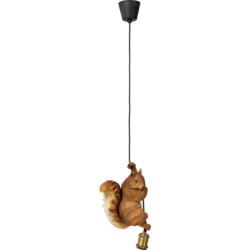 Kare Design Pendant Light Animal Squirrel, Brown, 38x20x14 cm, Pendant lamp, Ceiling Light, Home Lighting, Squirrel Motif, no Bulb Included, Living Room - Image 1