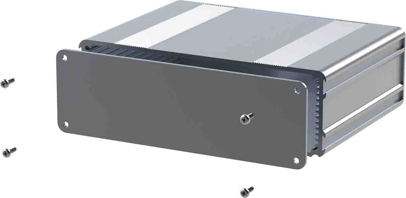 RS PRO, Shell Housing, Silver, Anodised Aluminium, 160 x 169.8 x 53.8 mm - Image 1
