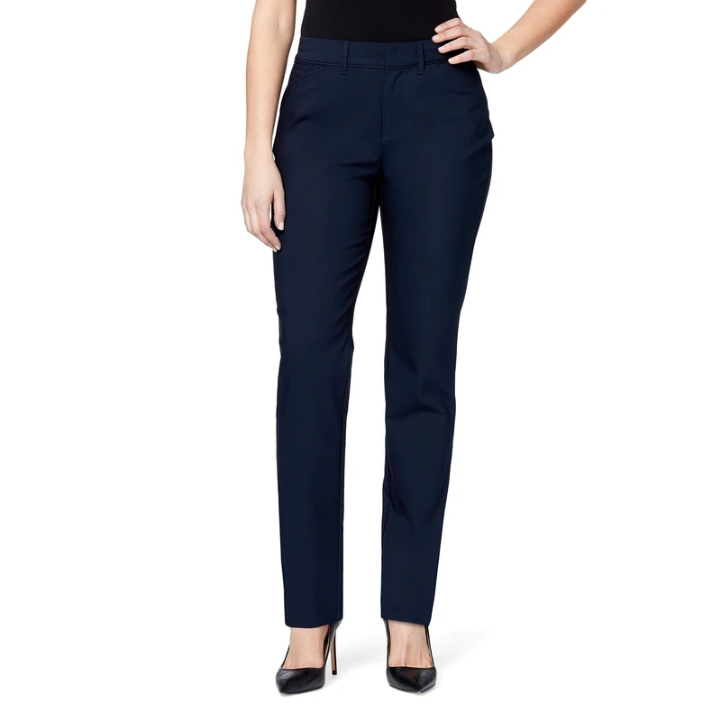 Gloria Vanderbilt Women's Haven Straight Trouser Pant - Blue - 14 Short - Image 1