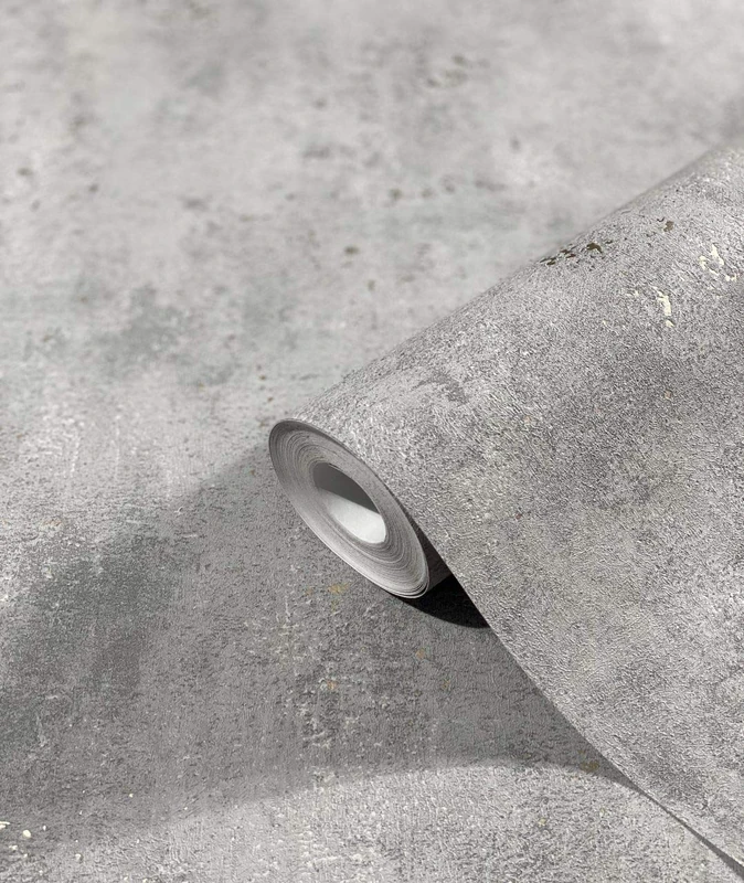 Marburg Wallpaper Black Concrete Look Structure for Bedroom or Living Room Non-Woven Wallpaper 100% Made in Germany 10,05 x 0,53m